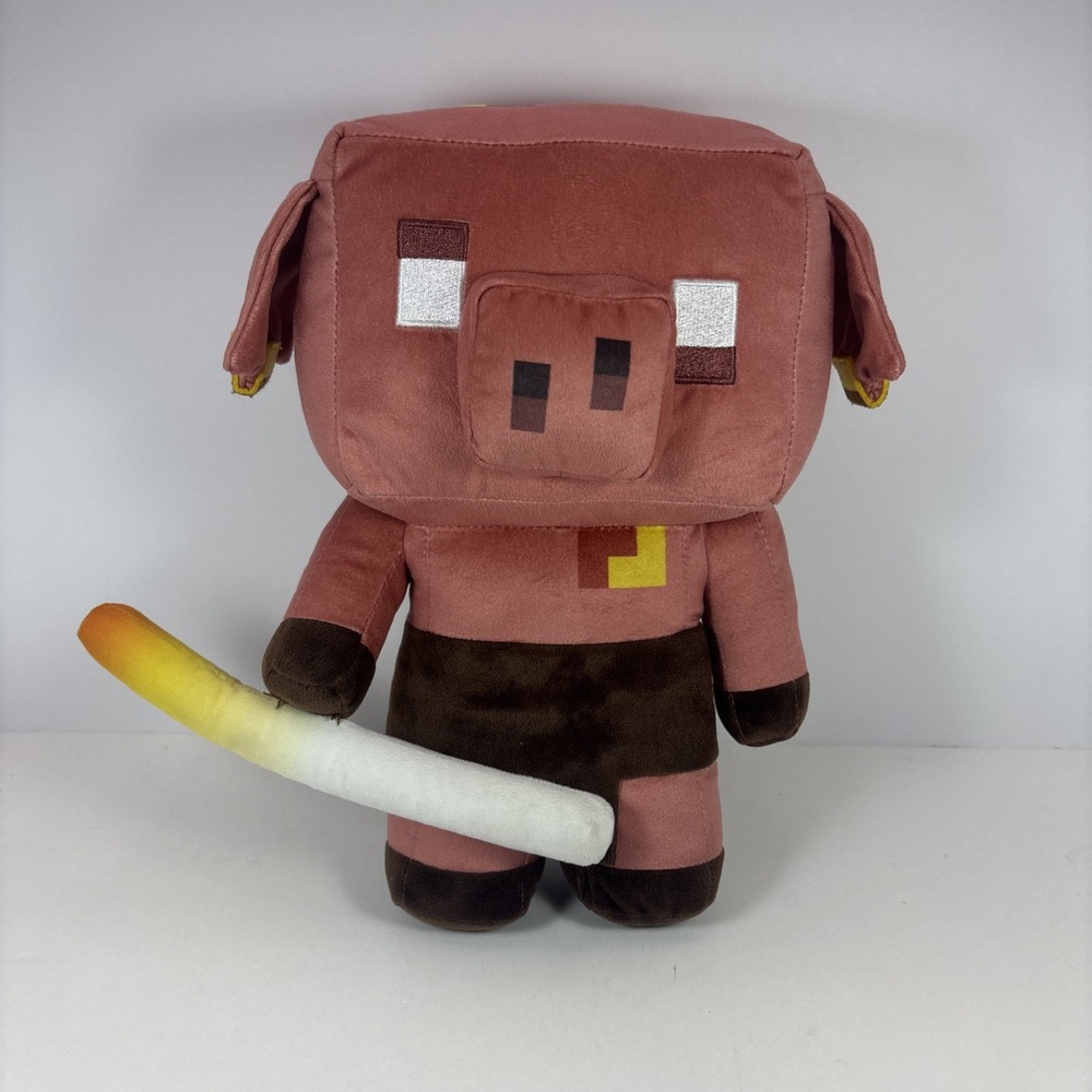 Mattel Minecraft Piglin Grunter Plush Figure 11in Pink Toy No Sound F6